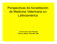 Perspectivas de Acreditación de Medicina Veterinaria en Latinoaméricapdf